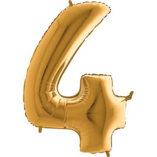 Obrázok z Foliová číslice - zlatá 4