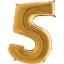 Obrázek Foliová číslice - zlatá 5