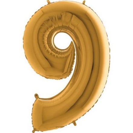 Picture of Foil Number Balloon - Gold 9