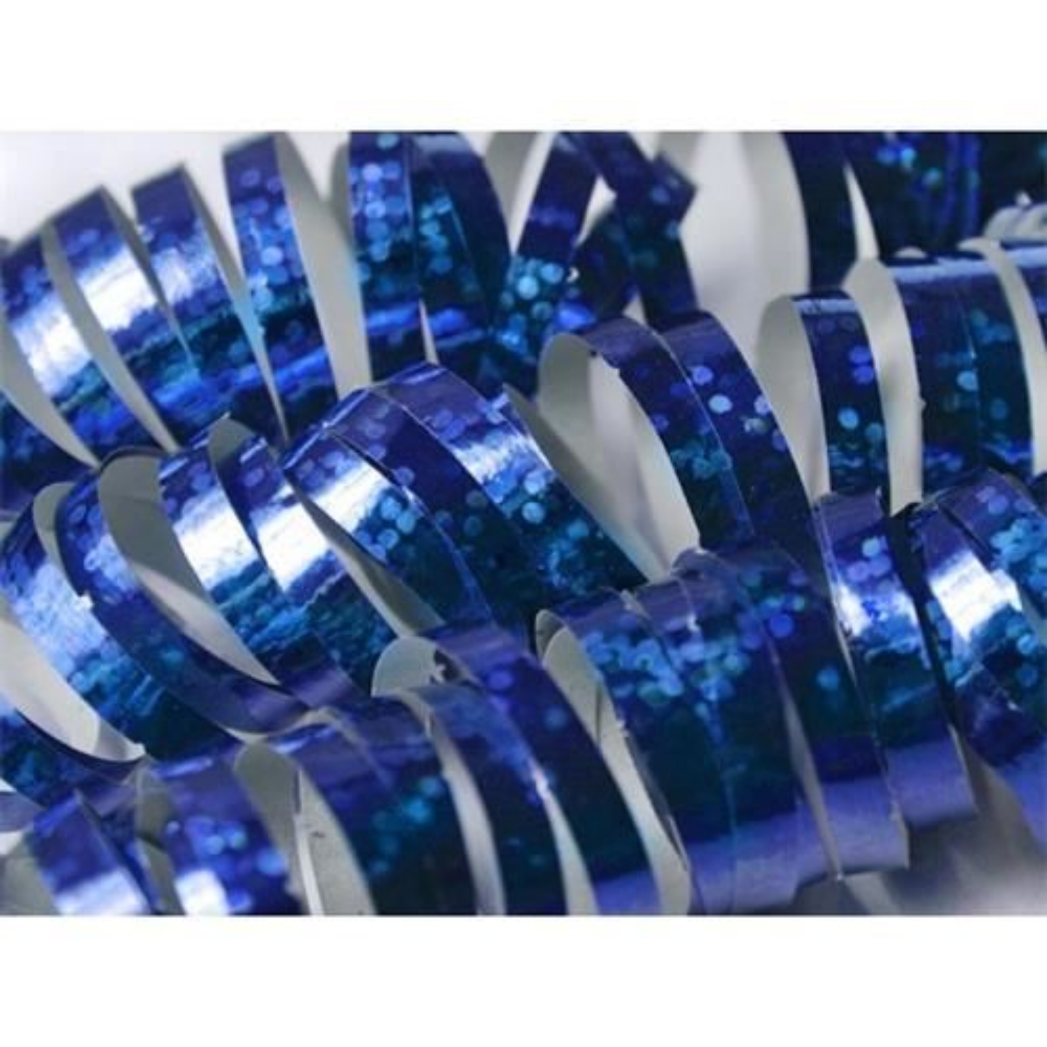 Serpentiny holografické modré - 380 cm