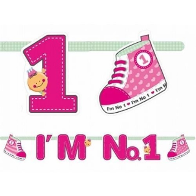 Obrázek z Party nápis I am No 1 - růžový 