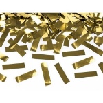 Obrázok z Vystreľovacie konfety zlaté - 40 cm