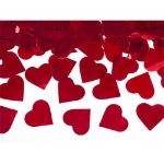 Obrázok z Vystreľovacie konfety červená srdce - 60 cm