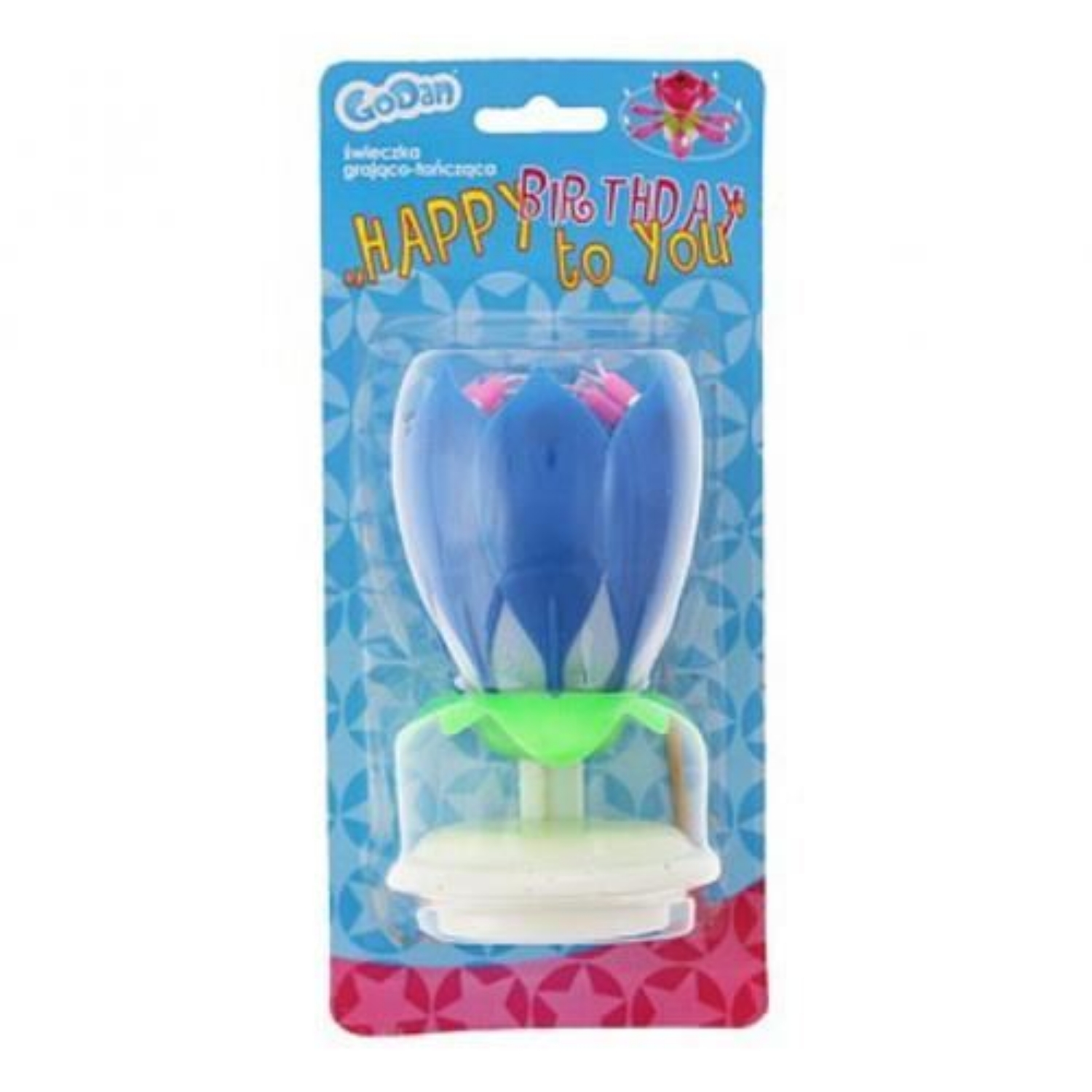 Dortová fontána hrací (svícen) MODRÁ