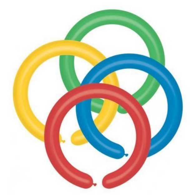 Obrázek z Modelovací balonky profesionální - 100 ks - mix barev 