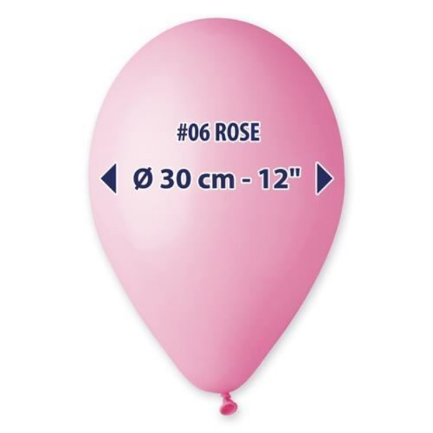 Obrázok z Balóniky Gemar ružové 30 cm - 100 ks