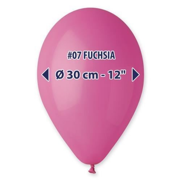 Obrázok z Balóniky Gemar tmavo ružové 30 cm - 100 ks