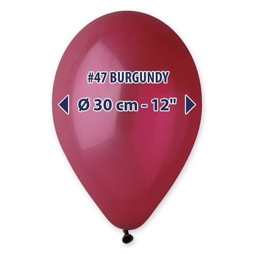 Levně Balonky Gemar bordeaux – 30 cm / 12" – 100 ks