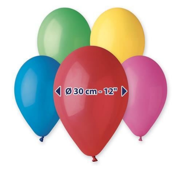 Obrázek Balonky Gemar mix barev 30 cm - 100 ks