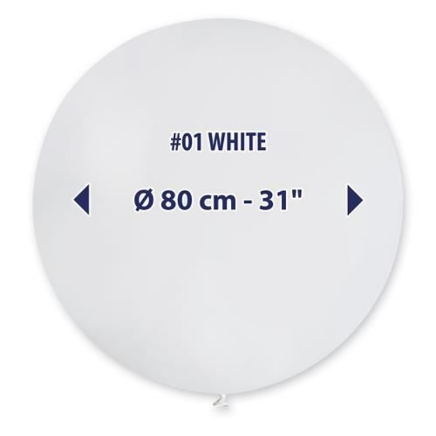 Obrázek Obří nafukovací balon - Gemar bílý 80 cm