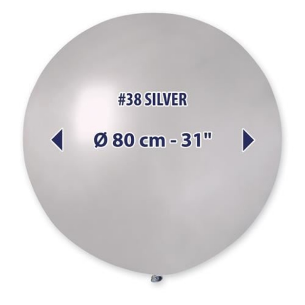 Obrázek z Obří nafukovací balon - stříbrná 1 ks 