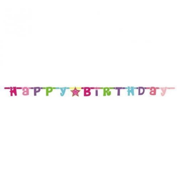 Obrázok z Party nápis girl Happy Birthday 180 cm
