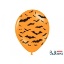 Obrázok z Latexový balónik Halloween oranžový s netopiermi 30 cm 