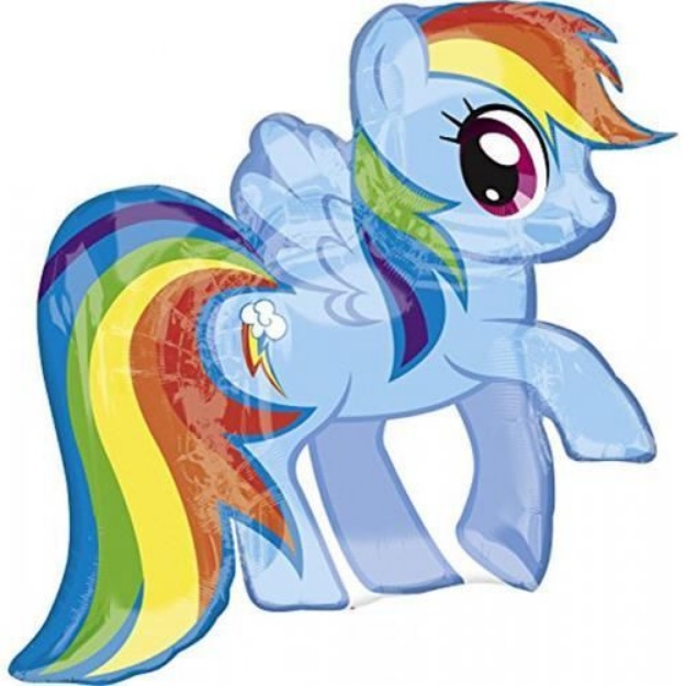Obrázok z Fóliový balónik My little Pony - Rainbow Dash 60 cm - Nebalený