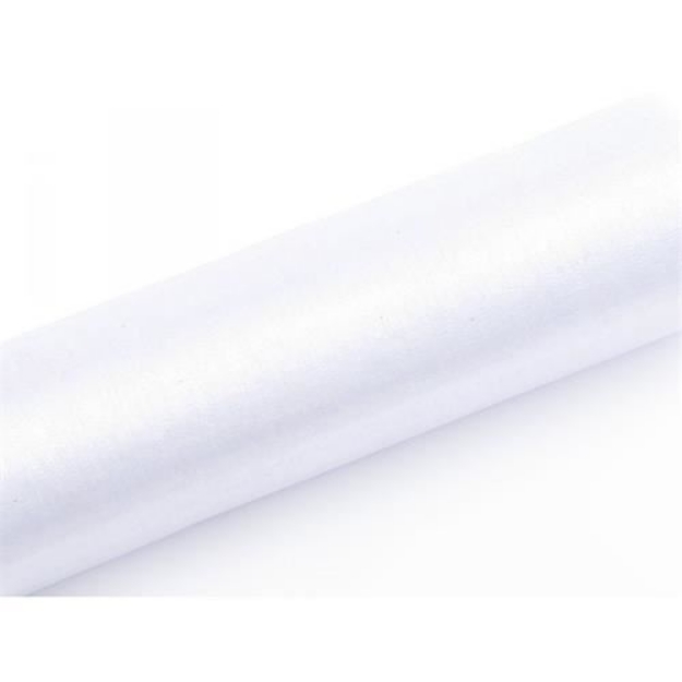 Obrázok z Organza biela – 16 cm × 9 m, neolemovaná