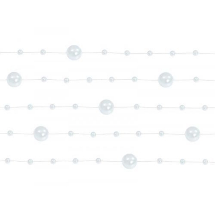 Picture of Pearls on a string – white pearl, 5 × 130 cm