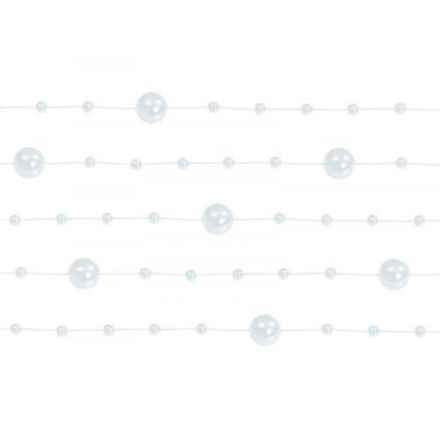 Picture of Pearls on a string – white pearl, 5 × 130 cm