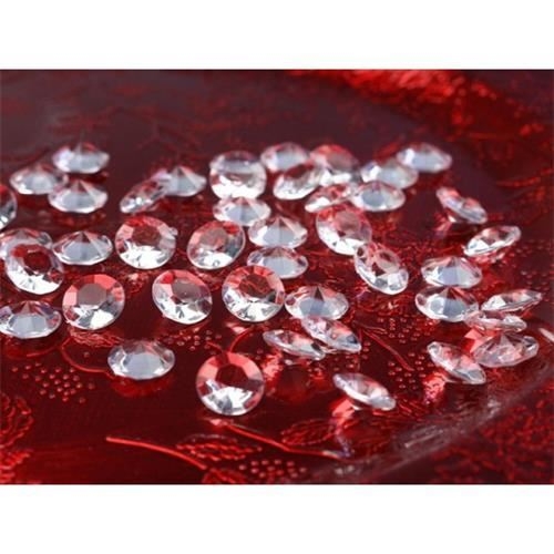 Levně Diamantové konfety čiré – 12 mm, 100 ks