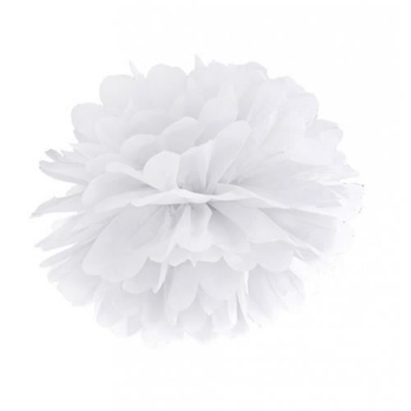 Pom pom bílý - 25 cm