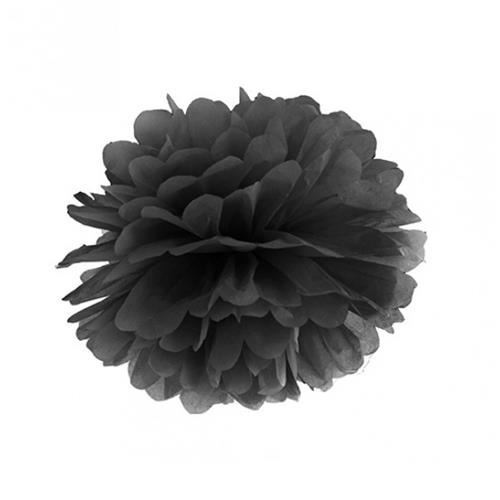Levně Pom pom černý - 25 cm