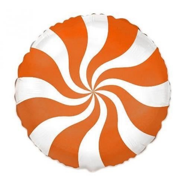 Obrázok z Fóliový balónik cukrík oranžová 46 cm - Nebalený