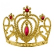 Obrázok z Korunka pre princezné s tm. růžovými kameňmi - zlatá