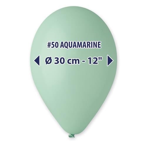 Levně Balonky Gemar světle tyrkysové – 30 cm, 100 ks