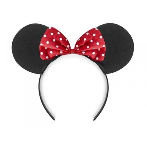 Levně Čelenka Minnie s oušky a puntíkatou mašlí