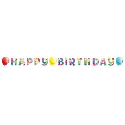 Party nápis s balonky Happy Birthday 180 cm