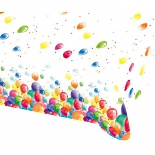 Levně Plastový party ubrus s balonky 120 x 180 cm