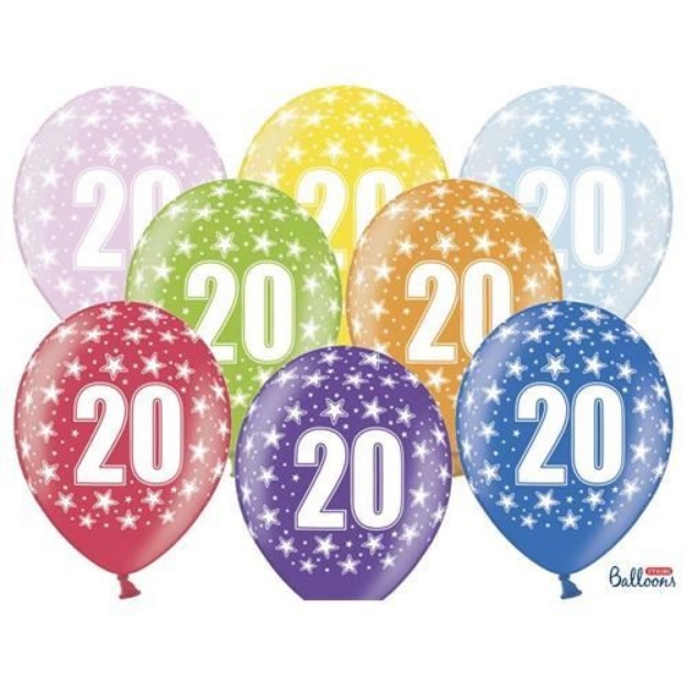 Obrázok z Latexový balónik s potlačou čísla 20 - 30 cm 