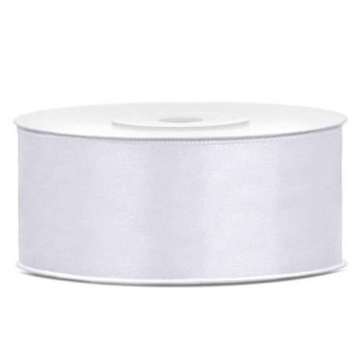 Levně Saténová stuha bílá 25 mm x 25 m