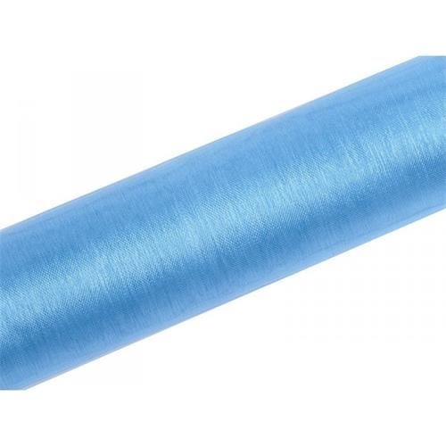 Levně Organza 16cm x 9m modrá