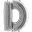 Obrázok z Fóliové písmeno D strieborné – 102 cm
