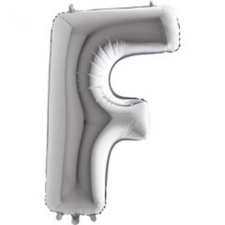 Picture of Foliové písmeno F stříbrné 102 cm