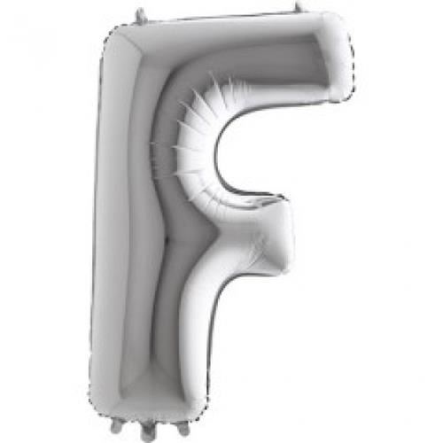 Fóliové písmeno F strieborné – 102 cm