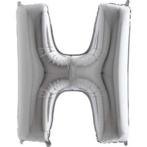 Fóliové písmeno H strieborné 102 cm