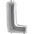 Obrázok z Fóliové písmeno L strieborné 102 cm 