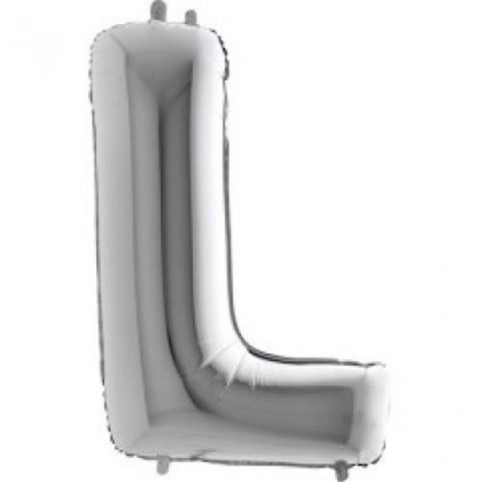 Obrázok z Fóliové písmeno L strieborné – 102 cm