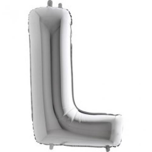 Fóliové písmeno L strieborné 102 cm