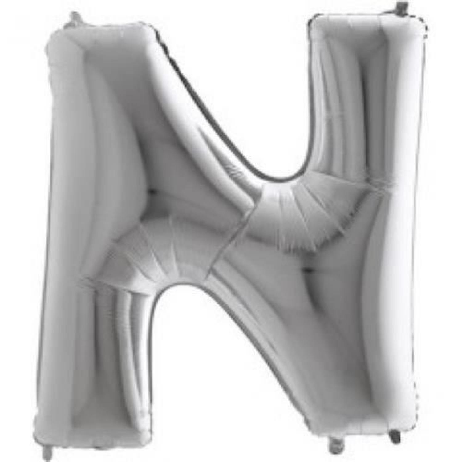 Fóliové písmeno N stříbrné – 102 cm