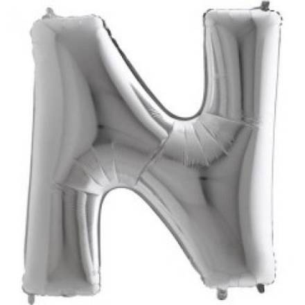 Obrázek Fóliové písmeno N stříbrné – 102 cm