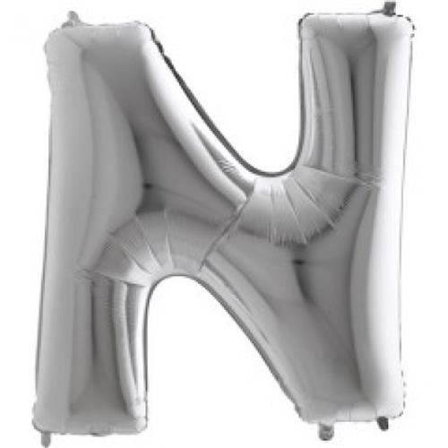 Fóliové písmeno N strieborné 102 cm