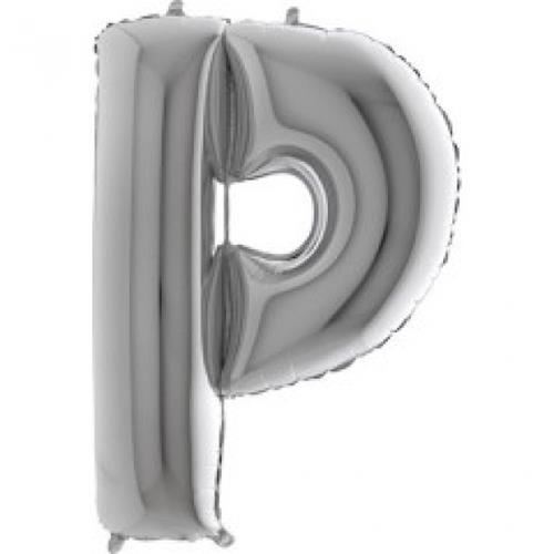 Fóliové písmeno P strieborné 102 cm
