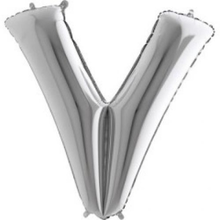 Obrázek Fóliové písmeno V stříbrné – 102 cm