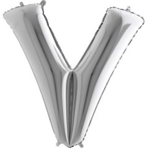 Fóliové písmeno V strieborné 102 cm