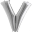 Obrázok z Fóliové písmeno V strieborné – 102 cm