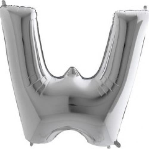 Fóliové písmeno W strieborné 102 cm