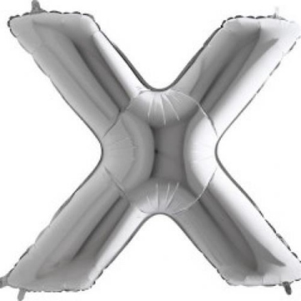Picture of Foliové písmeno X stříbrné 102 cm