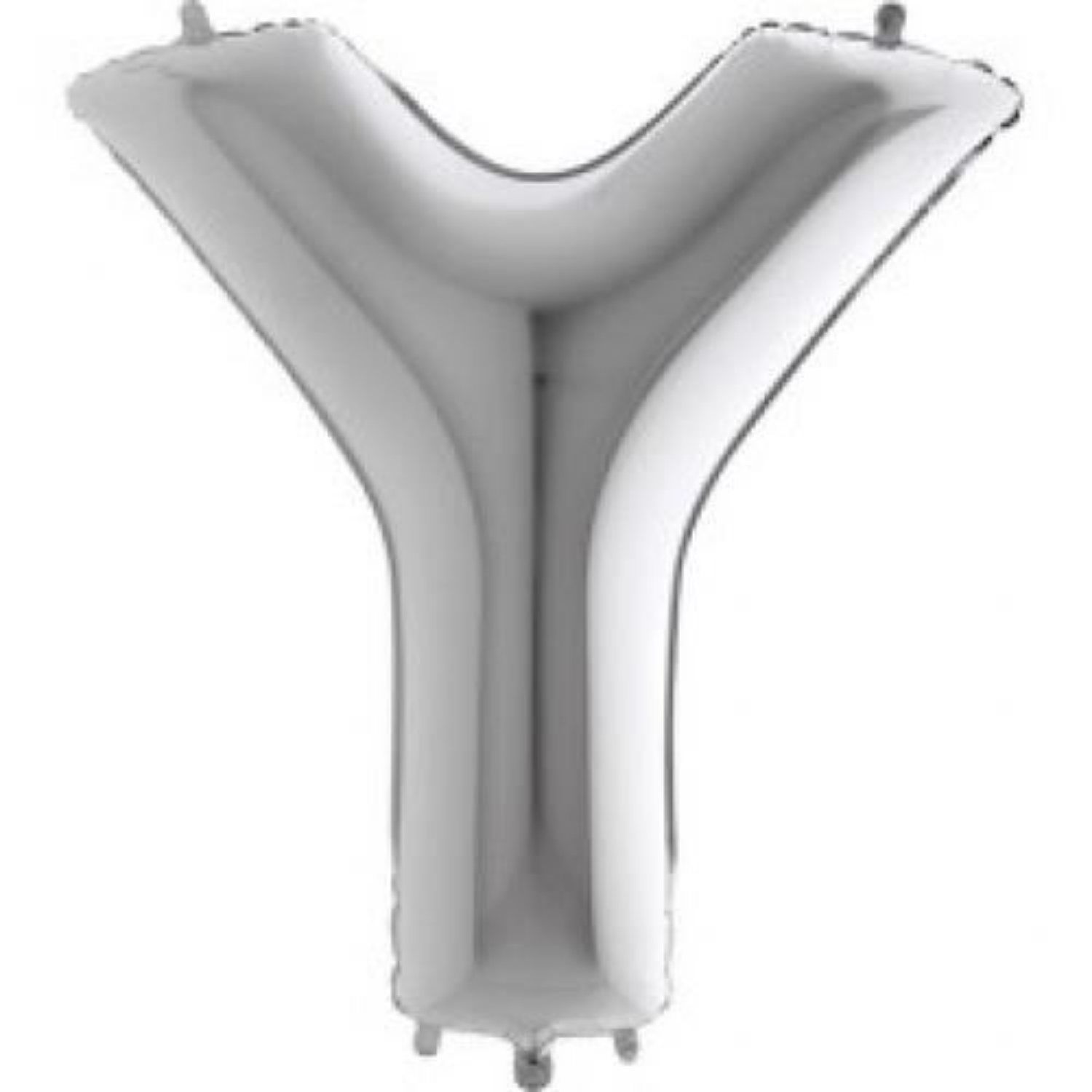 Fóliové písmeno Y stříbrné – 102 cm